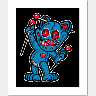 Happy VooDoo Kitty Cat Doll Tennessee Colors Posters and Art